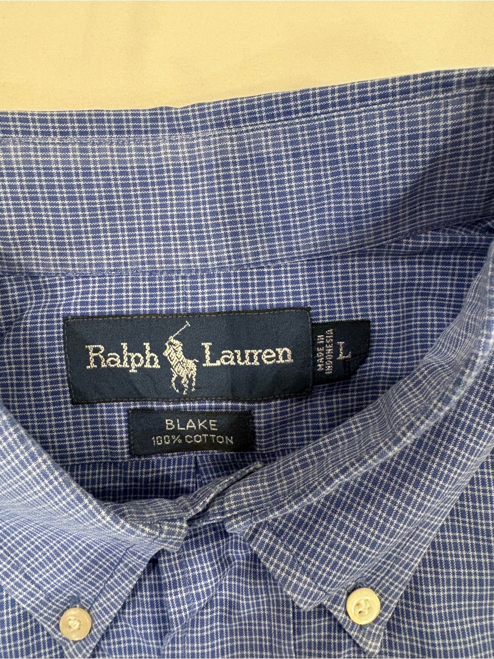 Ralph Lauren Blue Check Blake Button-Down Shirt